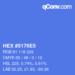 Color code: HEX #5176E5 | qconv.com