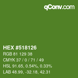Color code: HEX #518126 | qconv.com