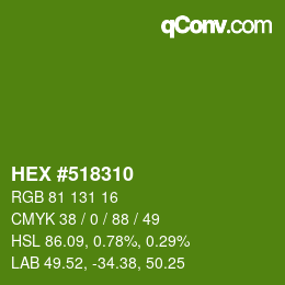 Color code: HEX #518310 | qconv.com