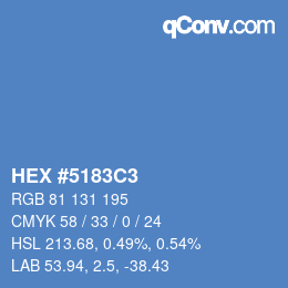 颜色代码: HEX #5183C3 | qconv.com