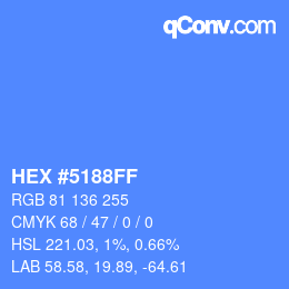 Color code: HEX #5188FF | qconv.com