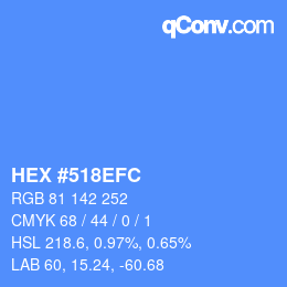 颜色代码: HEX #518EFC | qconv.com