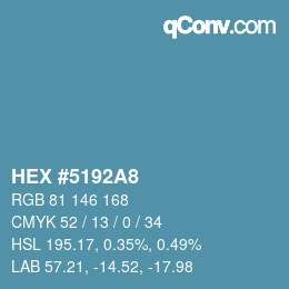 Color code: HEX #5192A8 | qconv.com