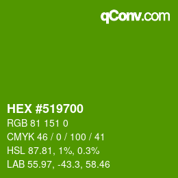 Color code: HEX #519700 | qconv.com