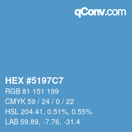 Color code: HEX #5197C7 | qconv.com