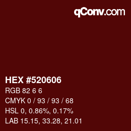 カラーコード: HEX #520606 | qconv.com