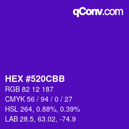 Código de color: HEX #520CBB | qconv.com