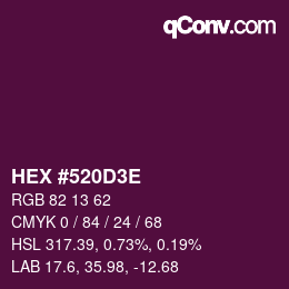 Color code: HEX #520D3E | qconv.com