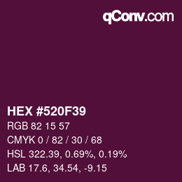 Color code: HEX #520F39 | qconv.com