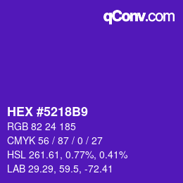 Color code: HEX #5218B9 | qconv.com