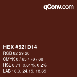 Color code: HEX #521D14 | qconv.com