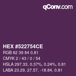 Color code: HEX #522754CE | qconv.com