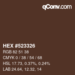 Color code: HEX #523326 | qconv.com