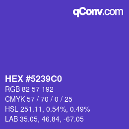Color code: HEX #5239C0 | qconv.com