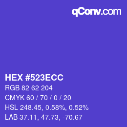 Color code: HEX #523ECC | qconv.com