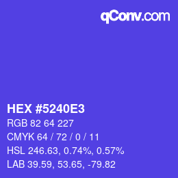Color code: HEX #5240E3 | qconv.com