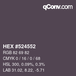 Color code: HEX #524552 | qconv.com