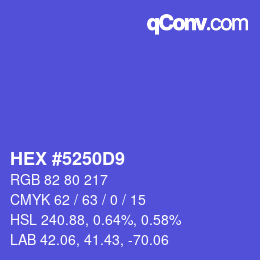 Color code: HEX #5250D9 | qconv.com