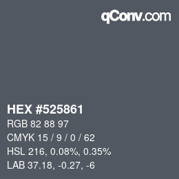 Color code: HEX #525861 | qconv.com