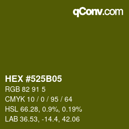 Color code: HEX #525B05 | qconv.com