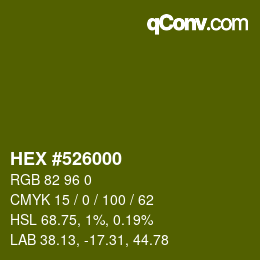 Color code: HEX #526000 | qconv.com