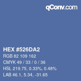 カラーコード: HEX #526DA2 | qconv.com