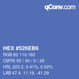 Color code: HEX #526EB6 | qconv.com