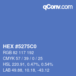 Color code: HEX #5275C0 | qconv.com