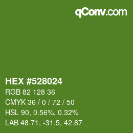 カラーコード: HEX #528024 | qconv.com