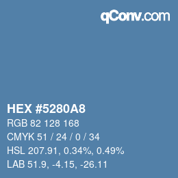 Color code: HEX #5280A8 | qconv.com