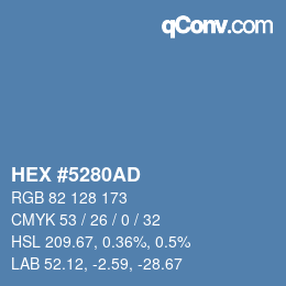 Color code: HEX #5280AD | qconv.com