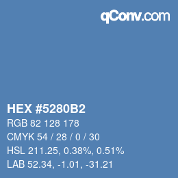 Farbcode: HEX #5280B2 | qconv.com