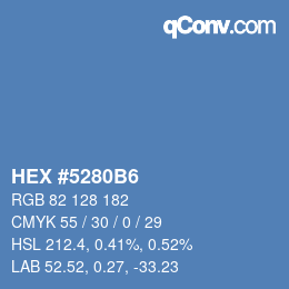 Color code: HEX #5280B6 | qconv.com