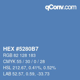 カラーコード: HEX #5280B7 | qconv.com