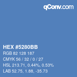 Color code: HEX #5280BB | qconv.com