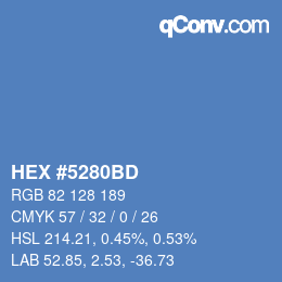 カラーコード: HEX #5280BD | qconv.com