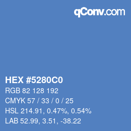 Color code: HEX #5280C0 | qconv.com