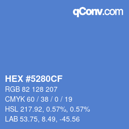Color code: HEX #5280CF | qconv.com