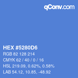 颜色代码: HEX #5280D6 | qconv.com