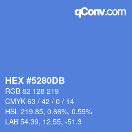 カラーコード: HEX #5280DB | qconv.com