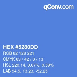 カラーコード: HEX #5280DD | qconv.com