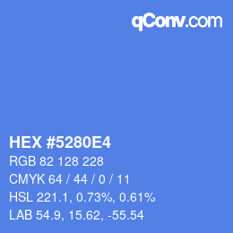 Color code: HEX #5280E4 | qconv.com