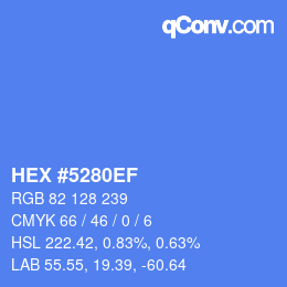 Color code: HEX #5280EF | qconv.com