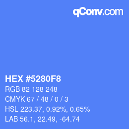 Color code: HEX #5280F8 | qconv.com