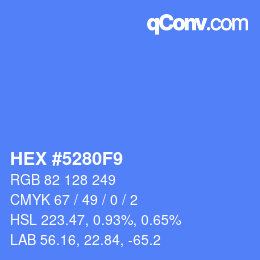 カラーコード: HEX #5280F9 | qconv.com