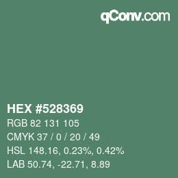 Color code: HEX #528369 | qconv.com