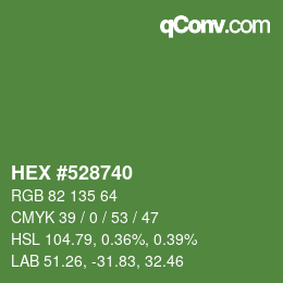 Color code: HEX #528740 | qconv.com