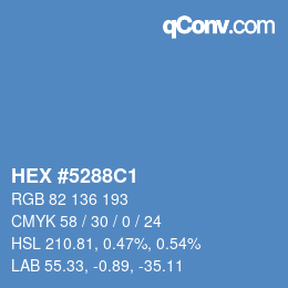 Color code: HEX #5288C1 | qconv.com