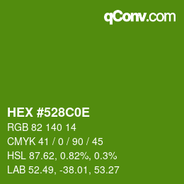 Color code: HEX #528C0E | qconv.com