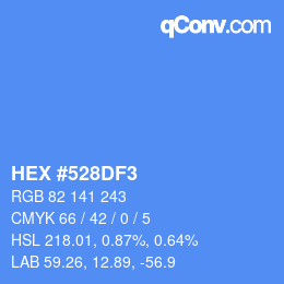 Color code: HEX #528DF3 | qconv.com